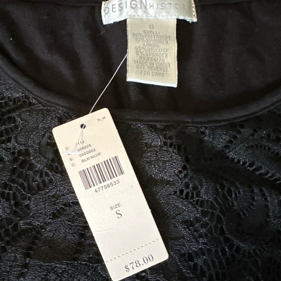 Anthropologie Design History Black Lace Lined Top! Small NWT! Gorgeous!! - Picture 9 of 11